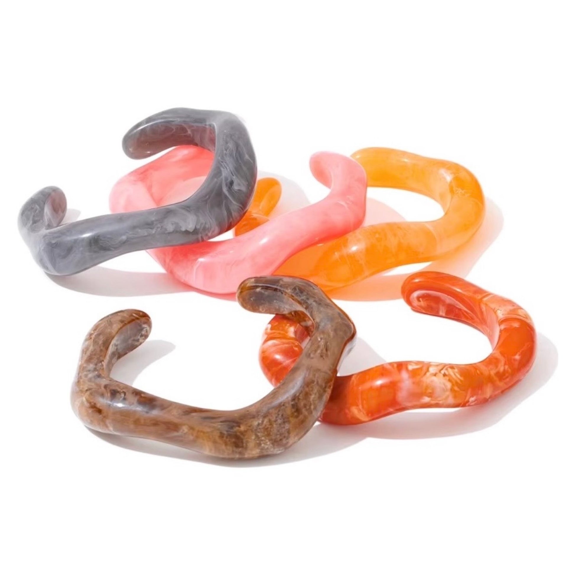 Bracelets jonc résine colorée femme, tendance moderne multicolore – Bijoux Prestige